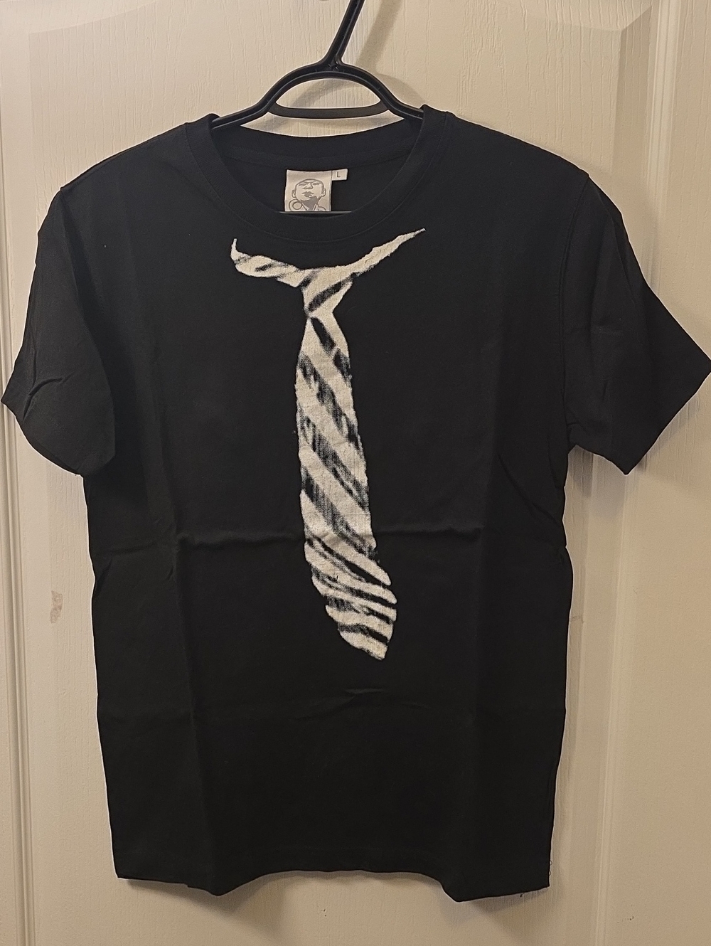 Men's Black Graphic Tie-Print T-Shirt